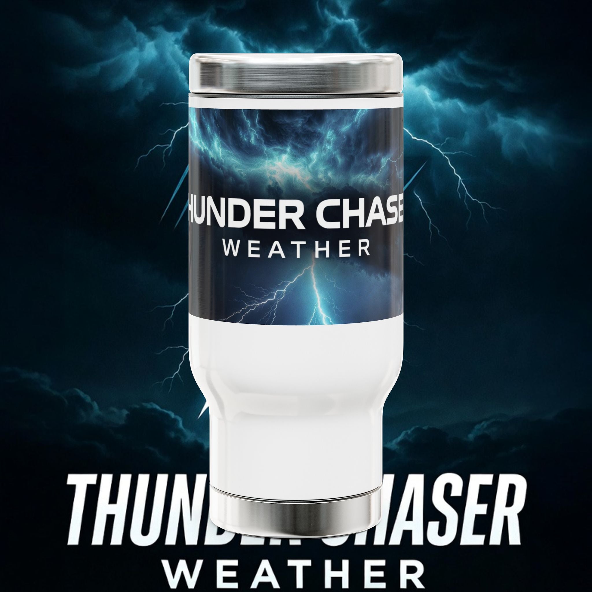 Thunder Chaser Weather 14oz Stainless Travel Mug with Handle