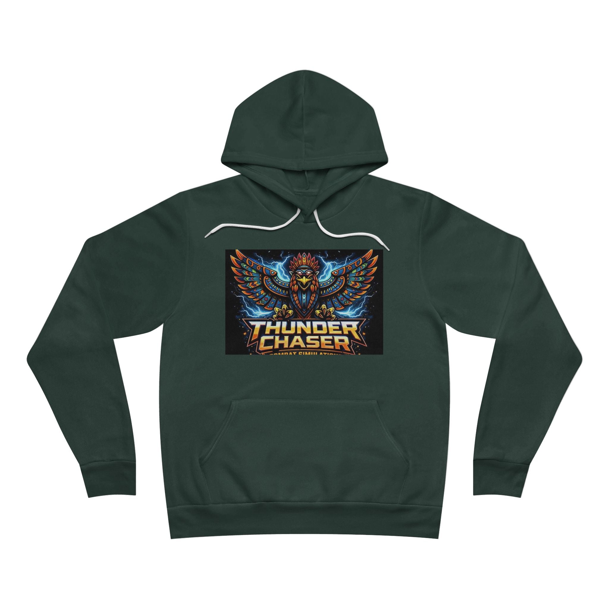 Thunder Chaser Combat Simulations Graphic Hoodie | Thunderbird Pullover – Vintage Storm Design