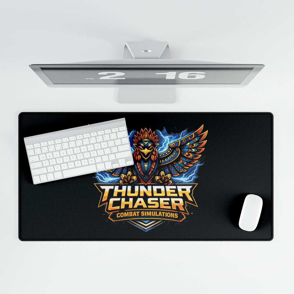 Thunder Chaser Combat Simulations Desk Mat | Thunderbird Gaming Mouse Pad 31.5×15.5"