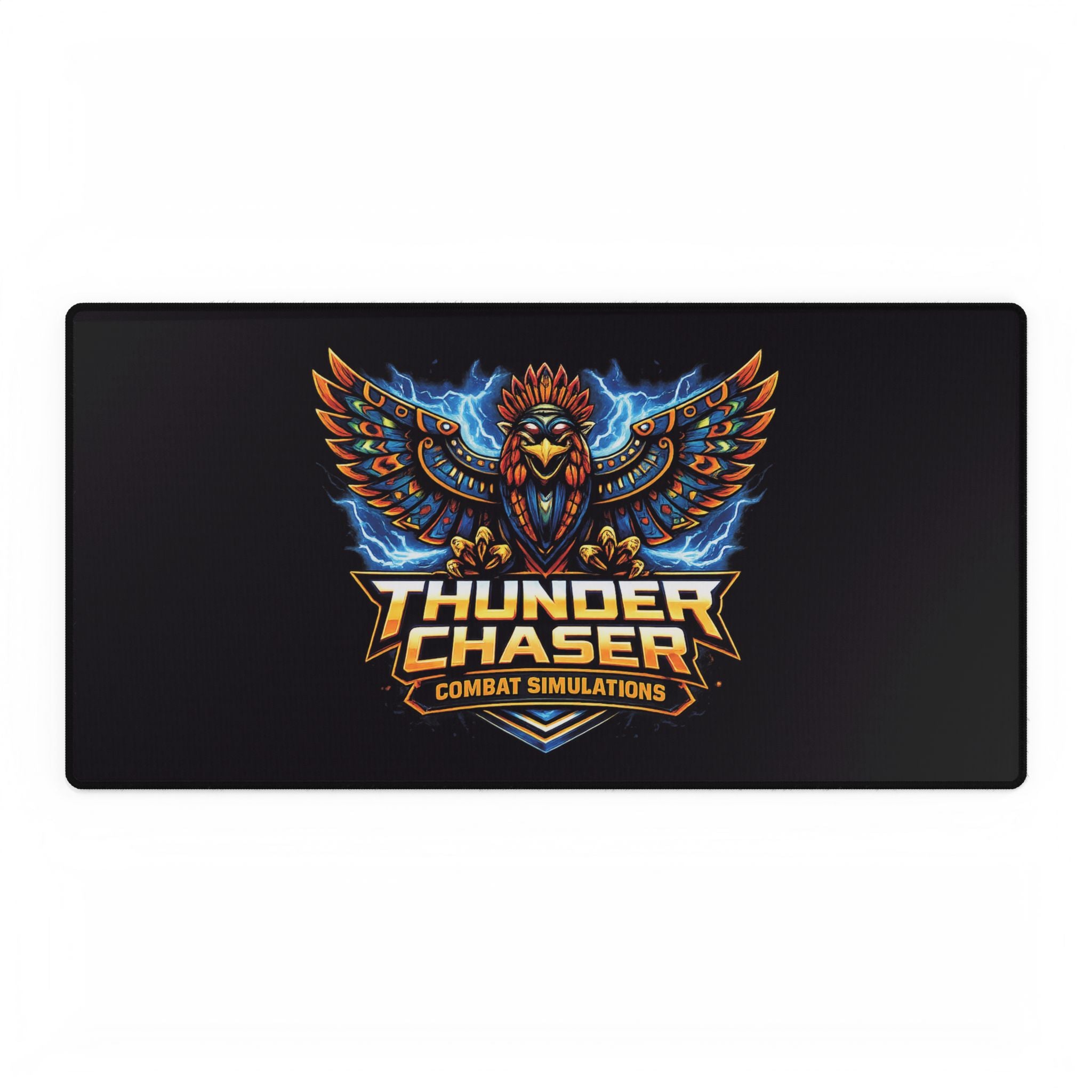 Thunder Chaser Combat Simulations Desk Mat | Thunderbird Gaming Mouse Pad 31.5×15.5"