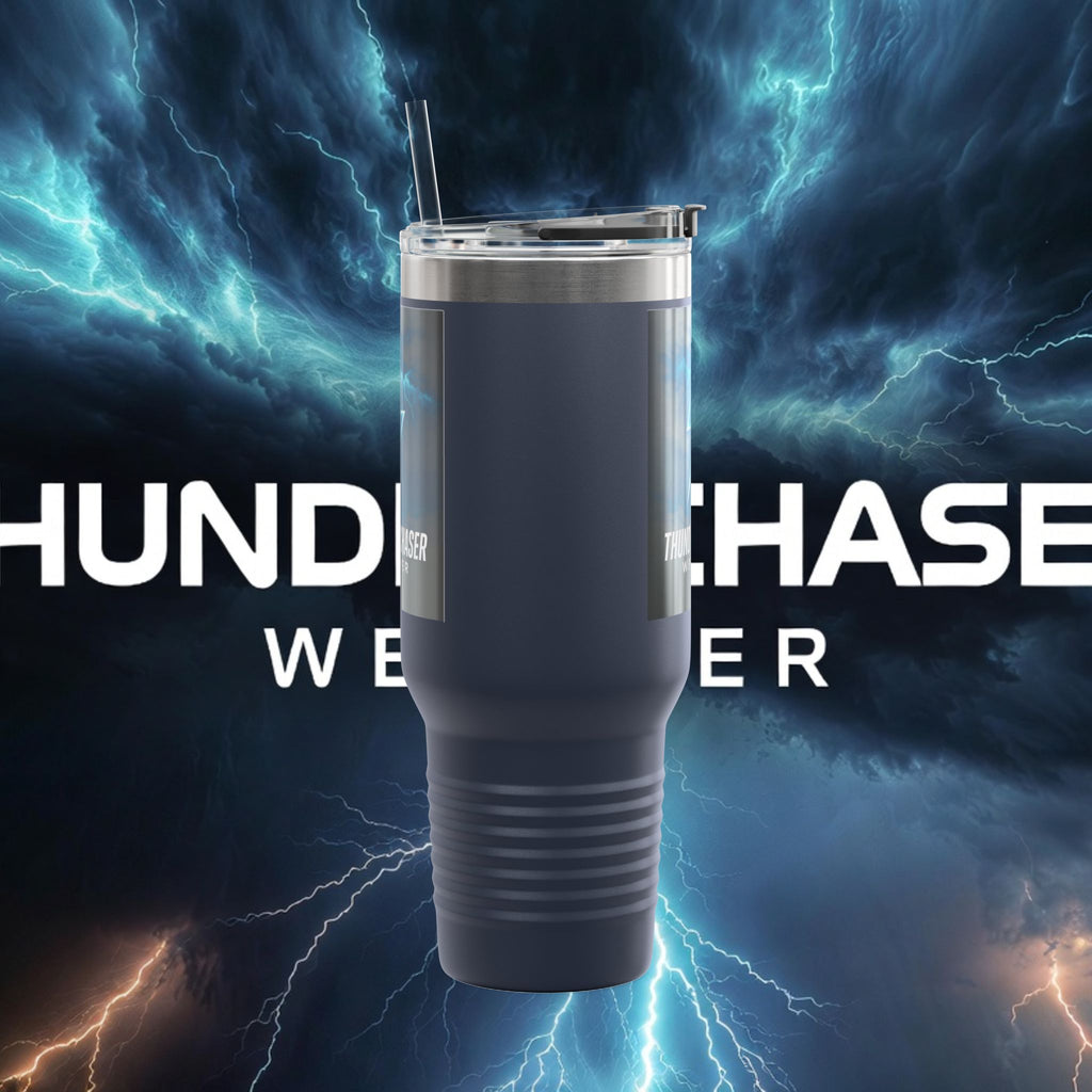 Thunder Chaser Weather 40oz Insulated Travel Mug — Storm Logo Tumbler