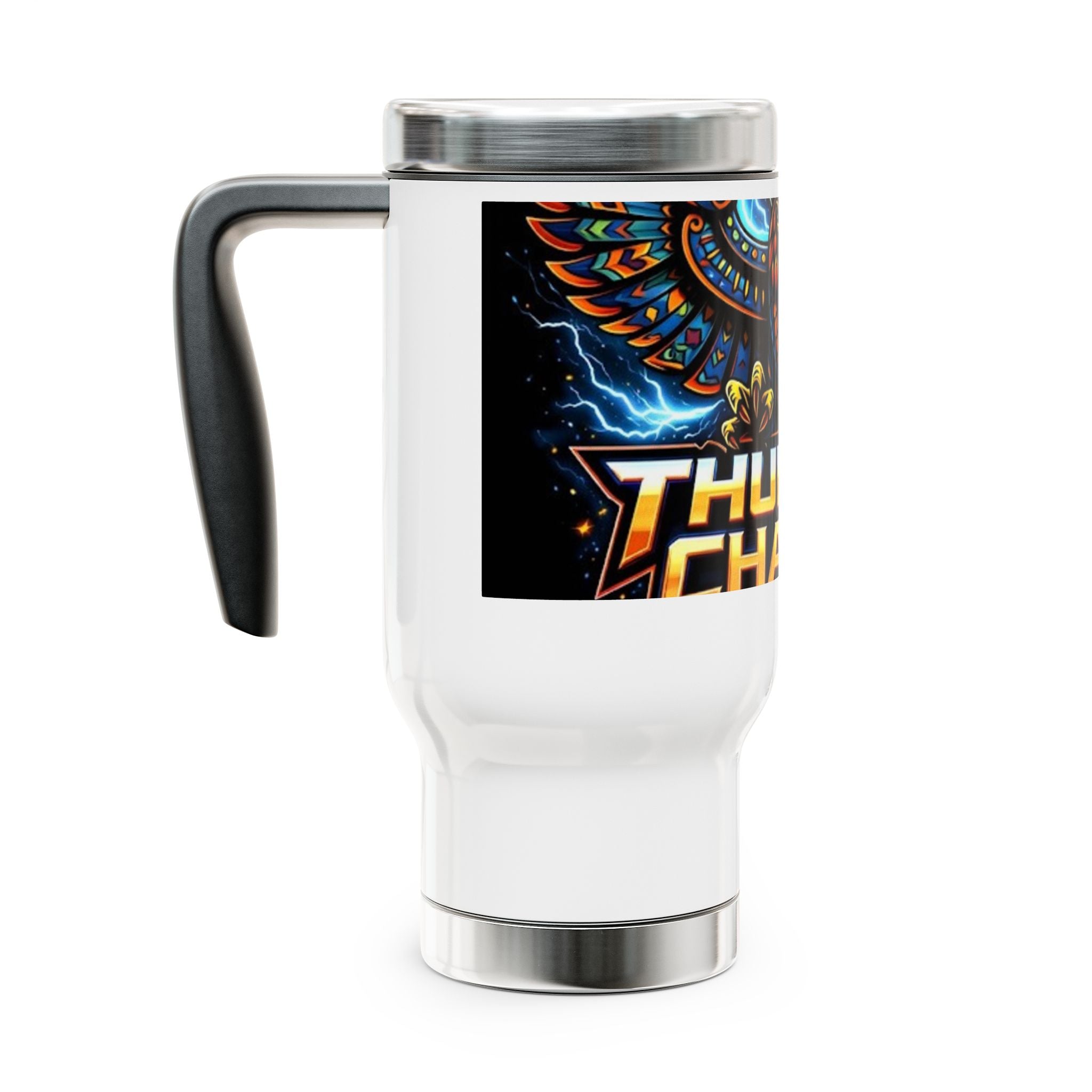 ThunderChaser Combat Simulations 14oz Stainless Steel Travel Mug with Handle
