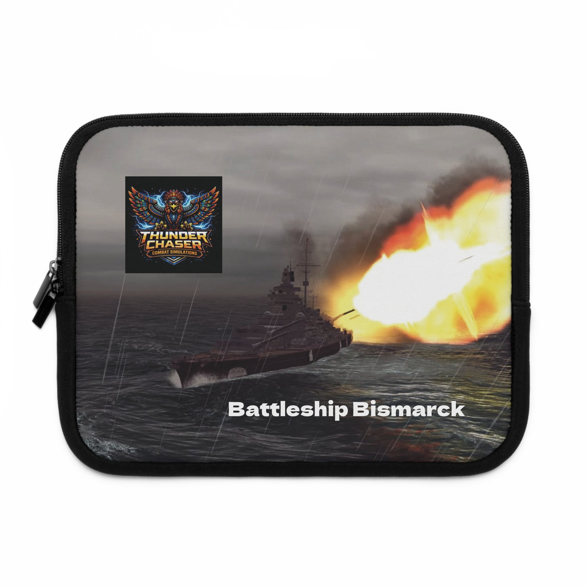 Battleship Bismarck Laptop Sleeve — Thunder Chaser Combat Simulations Design