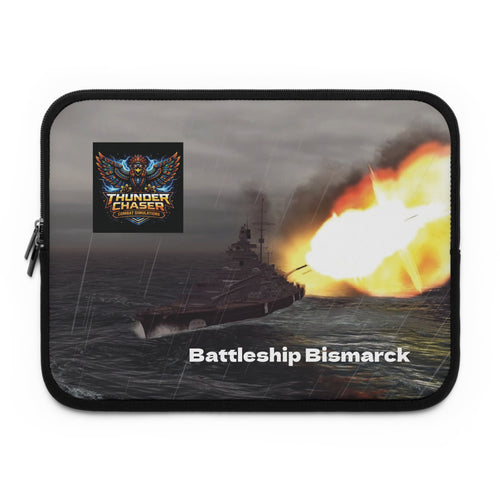 Battleship Bismarck Laptop Sleeve — Thunder Chaser Combat Simulations Design