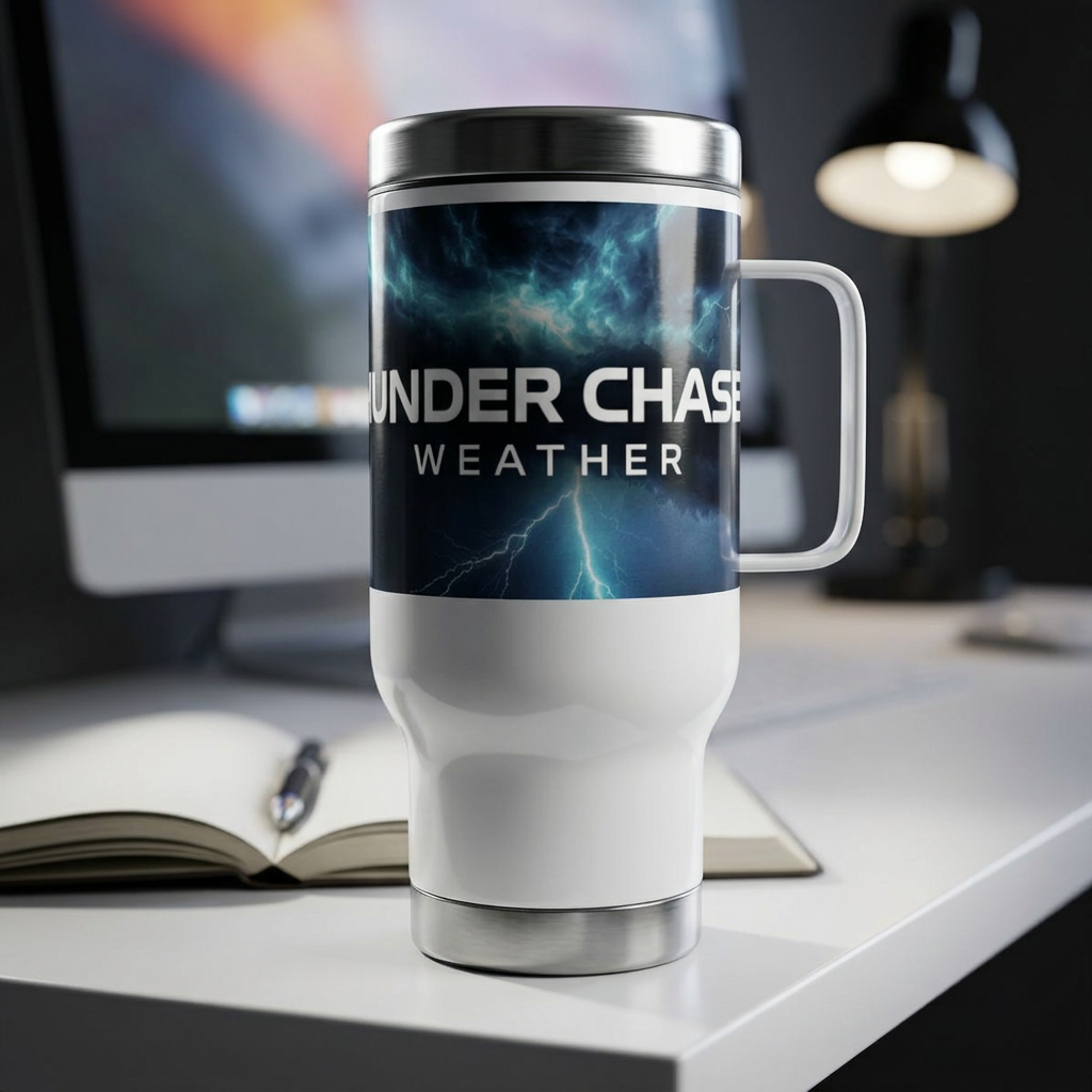Thunder Chaser Weather 14oz Stainless Travel Mug with Handle