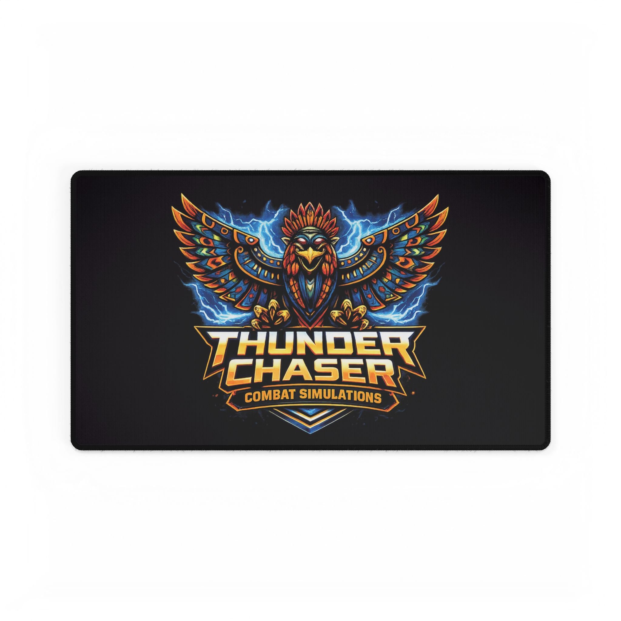 Thunder Chaser Combat Simulations Desk Mat | Thunderbird Gaming Mouse Pad 31.5×15.5"
