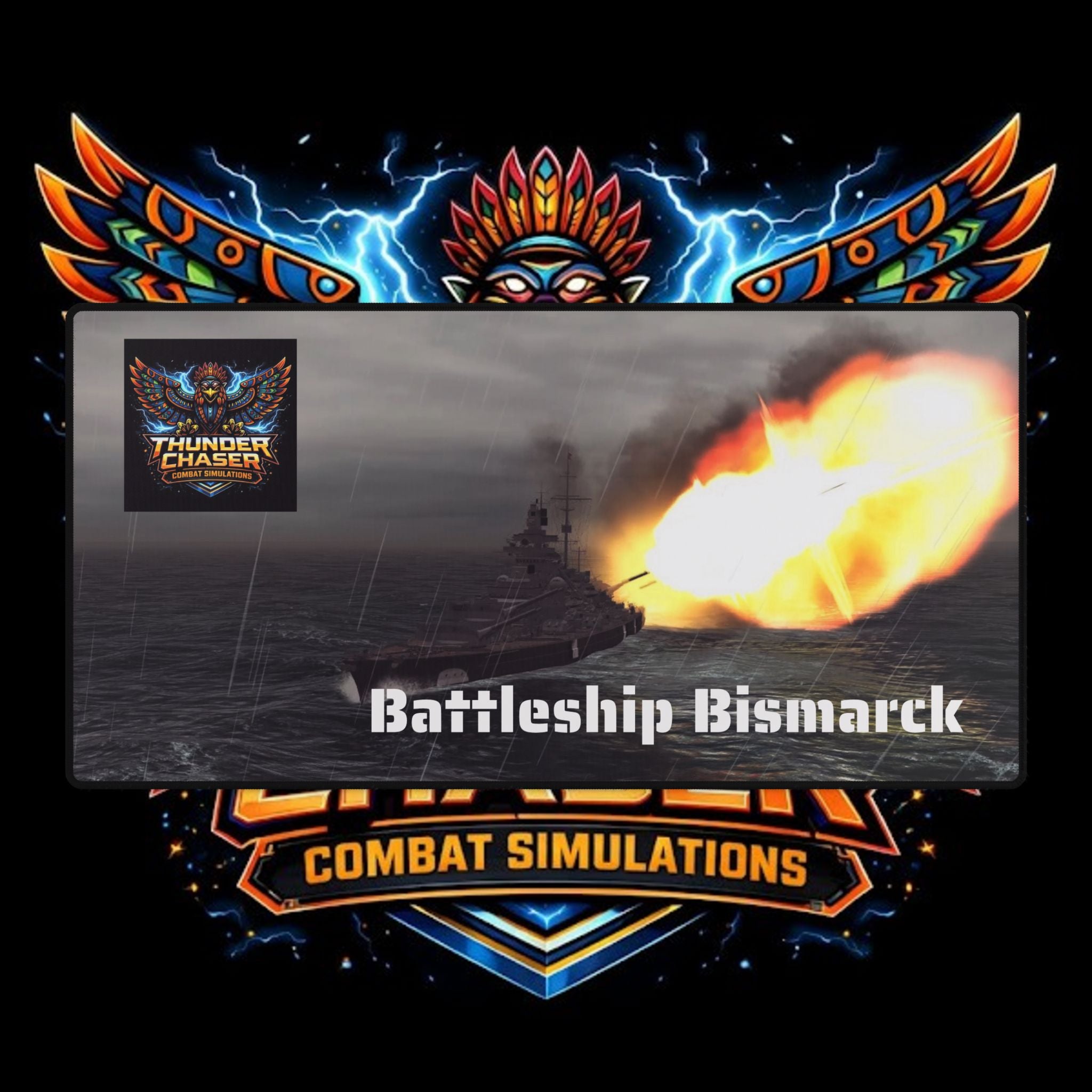 Bismarck Desk Mat — Thunder Chaser Combat Simulations Gaming Mouse Pad