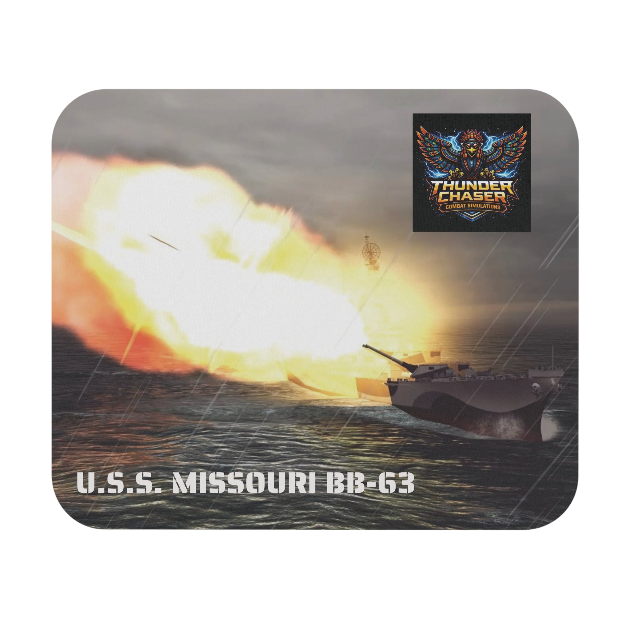 U.S.S. Missouri BB-63 Battleship Mouse Pad – Thunder Chaser Combat Simulations
