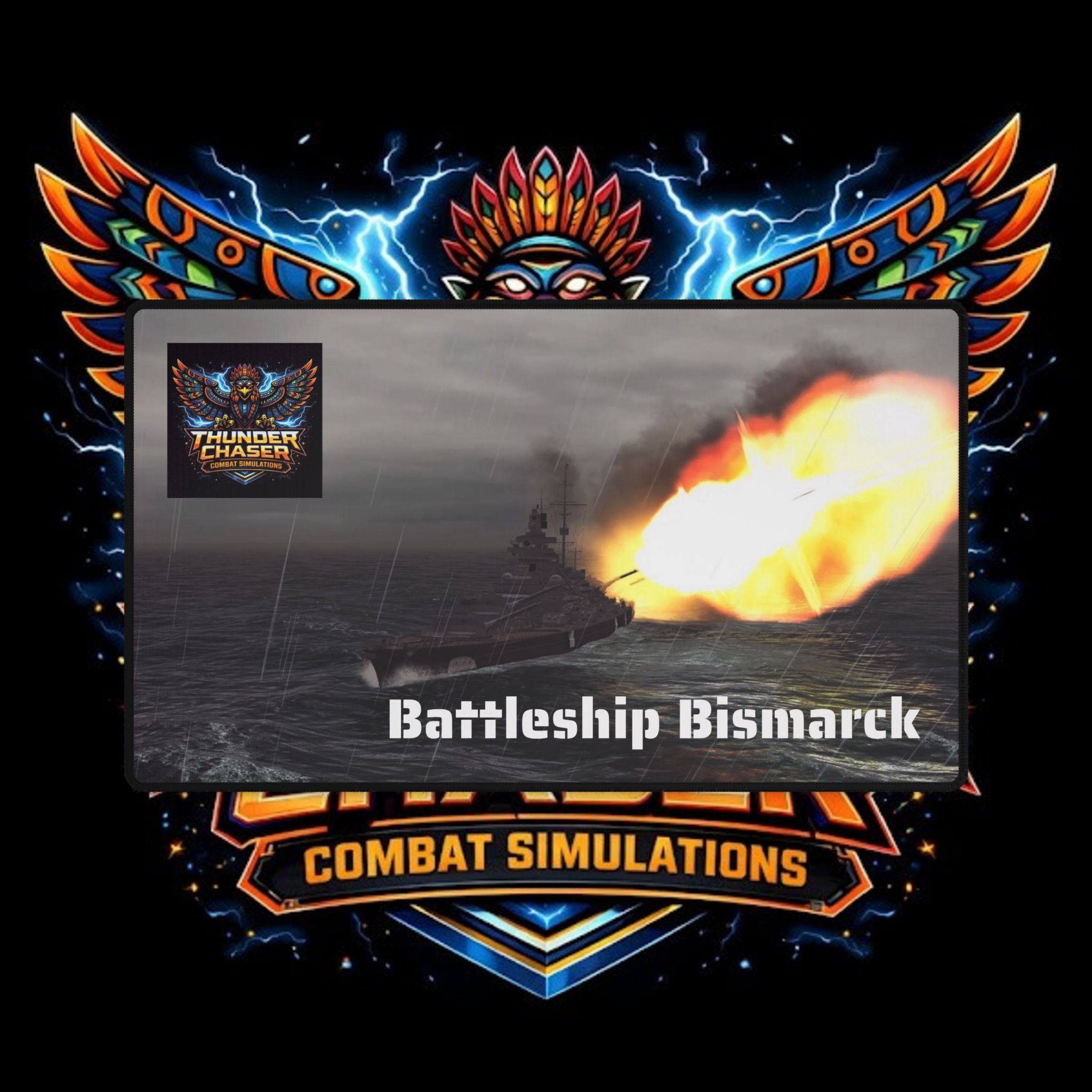 Bismarck Desk Mat — Thunder Chaser Combat Simulations Gaming Mouse Pad