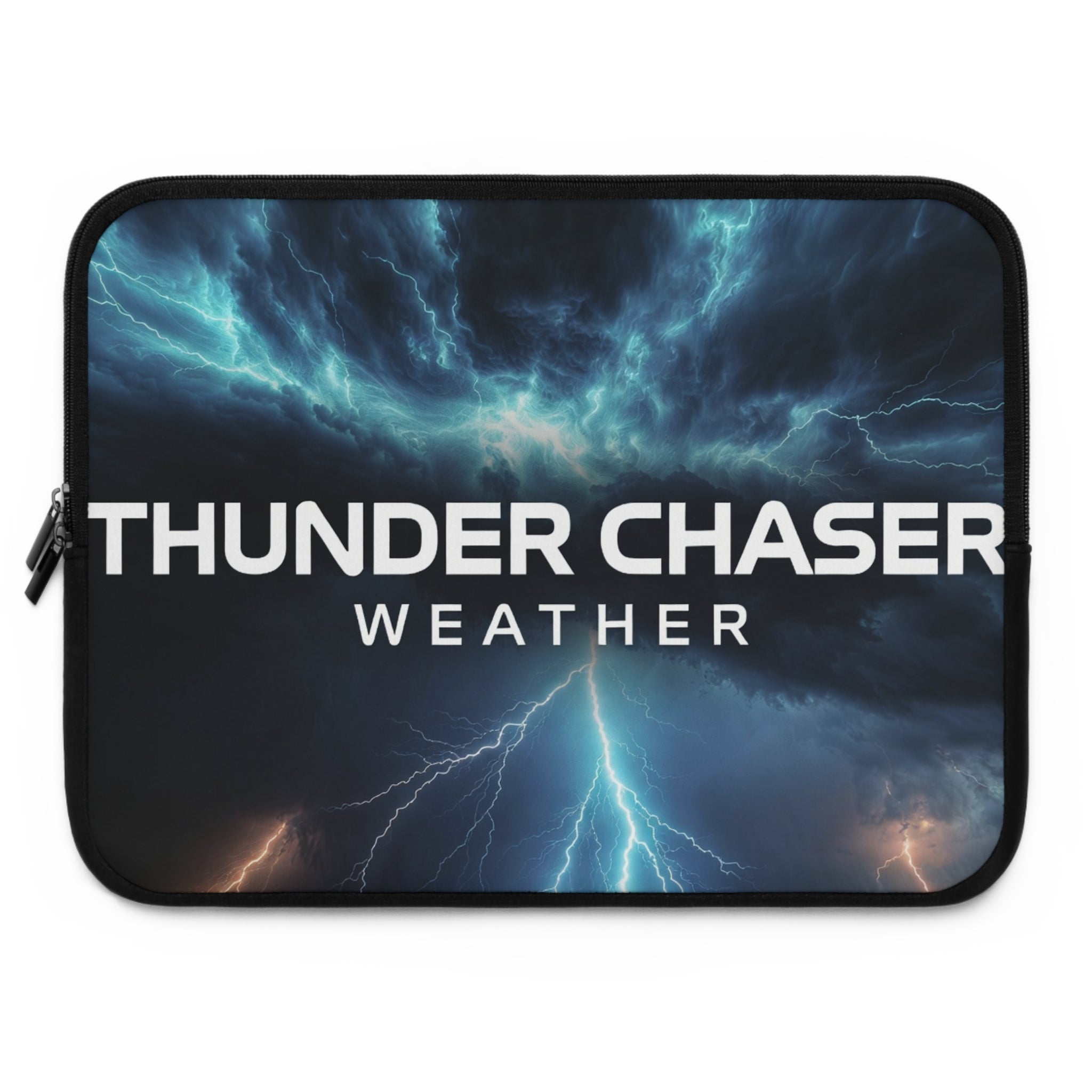 Thunder Chaser Weather Laptop Sleeve — Storm Lightning Weather Design