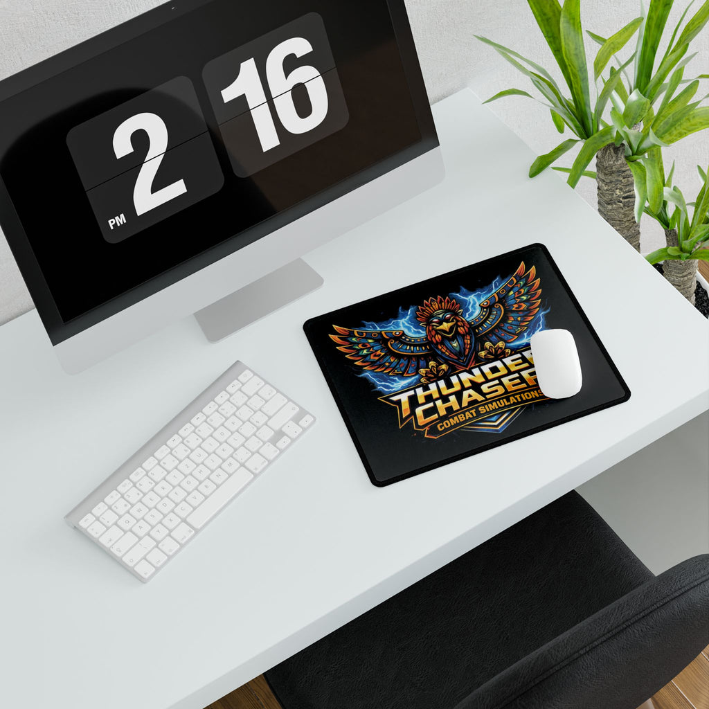 Thunder Chaser Combat Simulations Desk Mat | Thunderbird Gaming Mouse Pad 31.5×15.5"