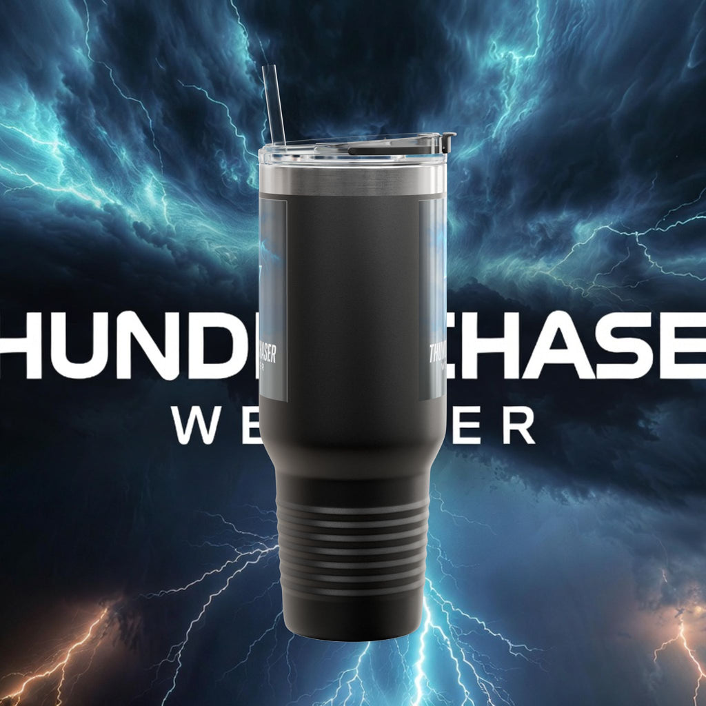 Thunder Chaser Weather 40oz Insulated Travel Mug — Storm Logo Tumbler